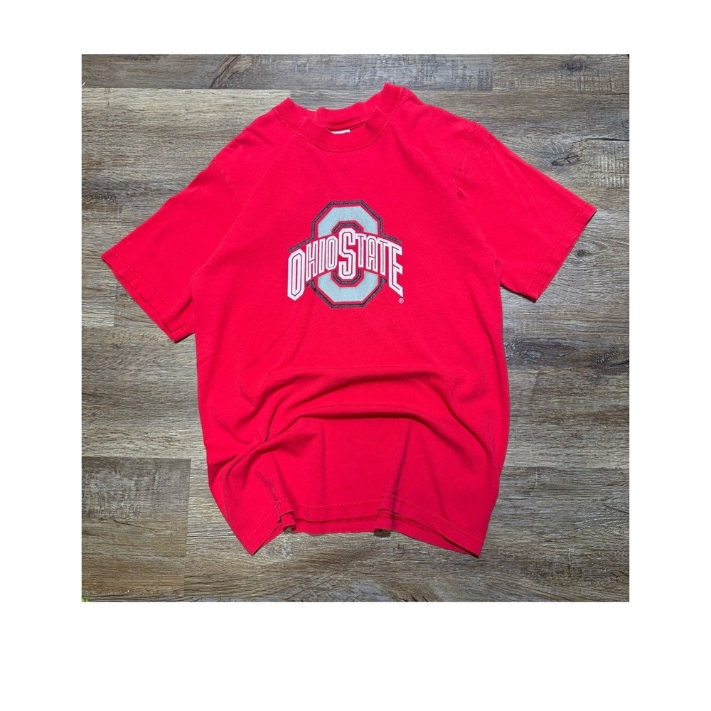 Anvil‎ Ohio State Buckeyes T Shirt Mens Small Red NCAA Graphic Tee Short Sleeve